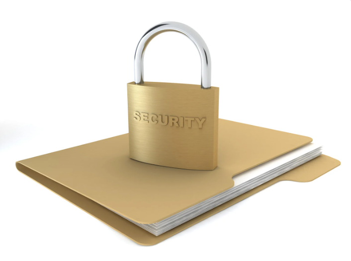 File with a lock on top